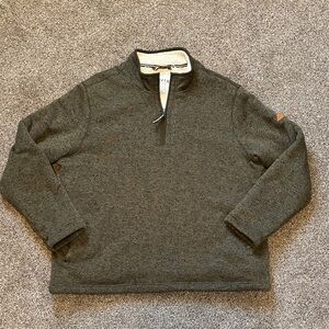 Orvis Men’s Classic Collection Olive Size XXL Sherpa Lined Quarter Zip Pullover